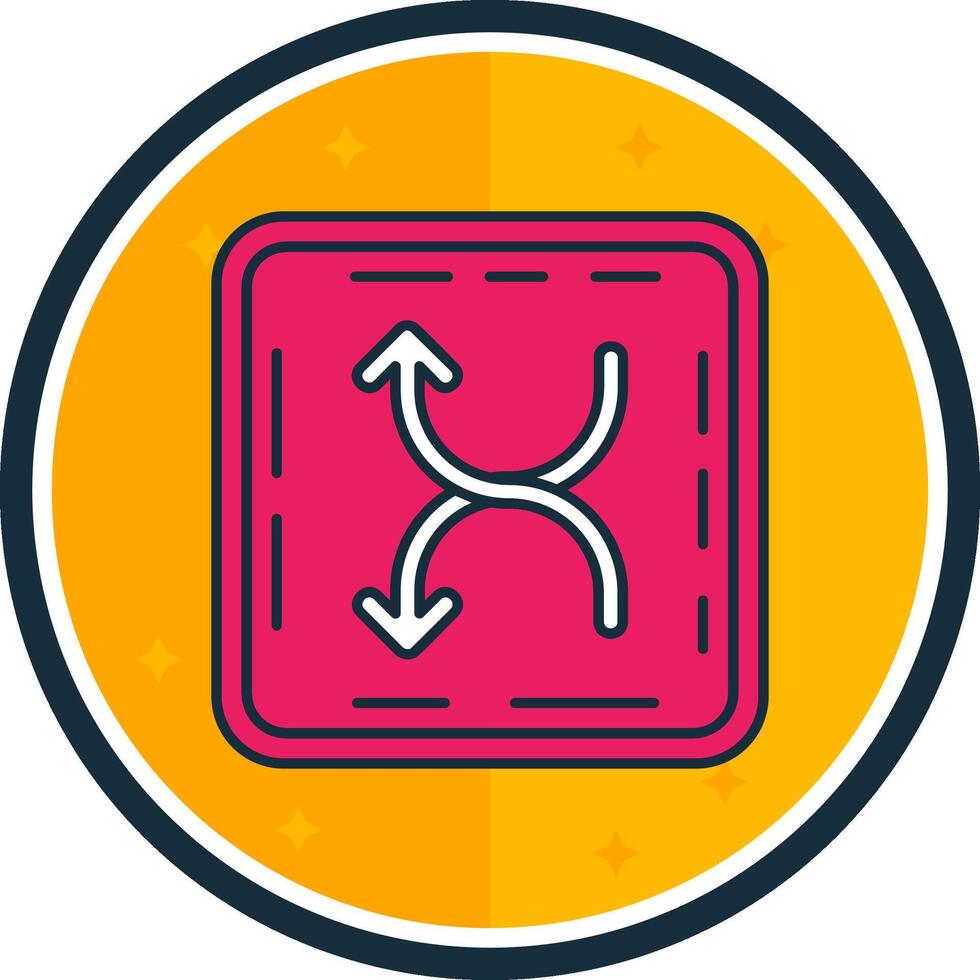 Shuffle filled verse Icon vector