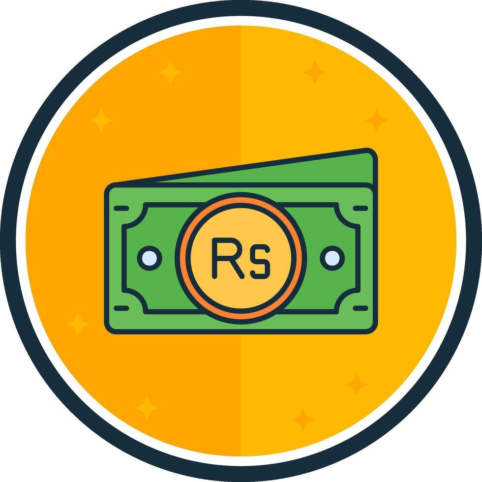 Rupee filled verse Icon vector
