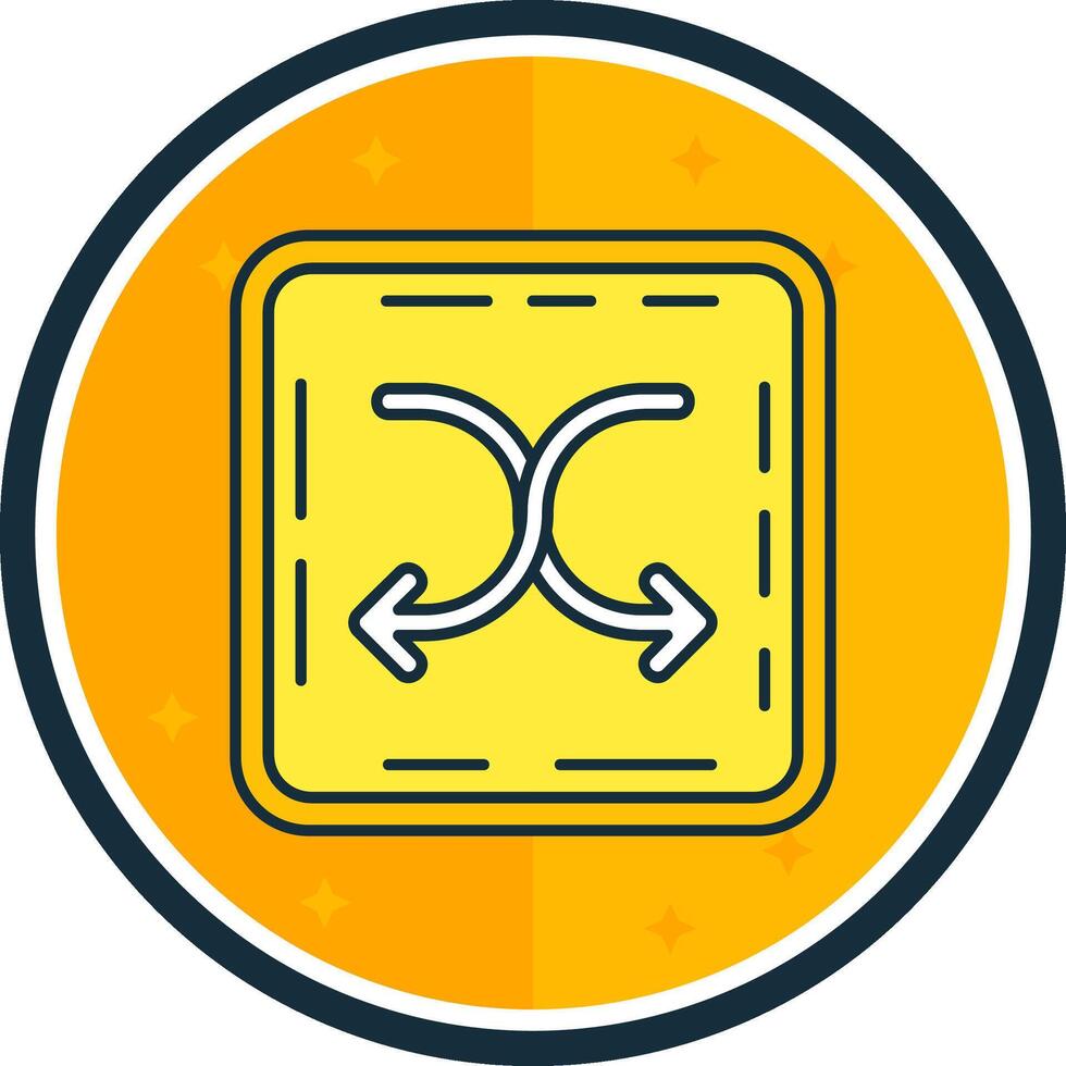 Shuffle filled verse Icon vector