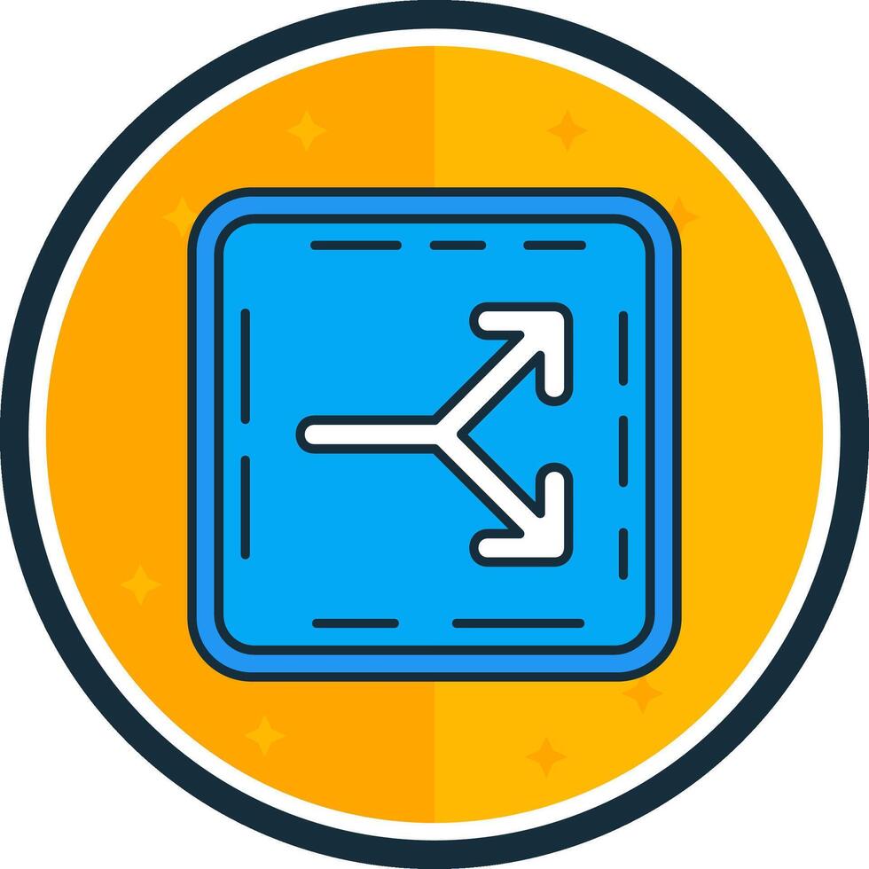 Split filled verse Icon vector