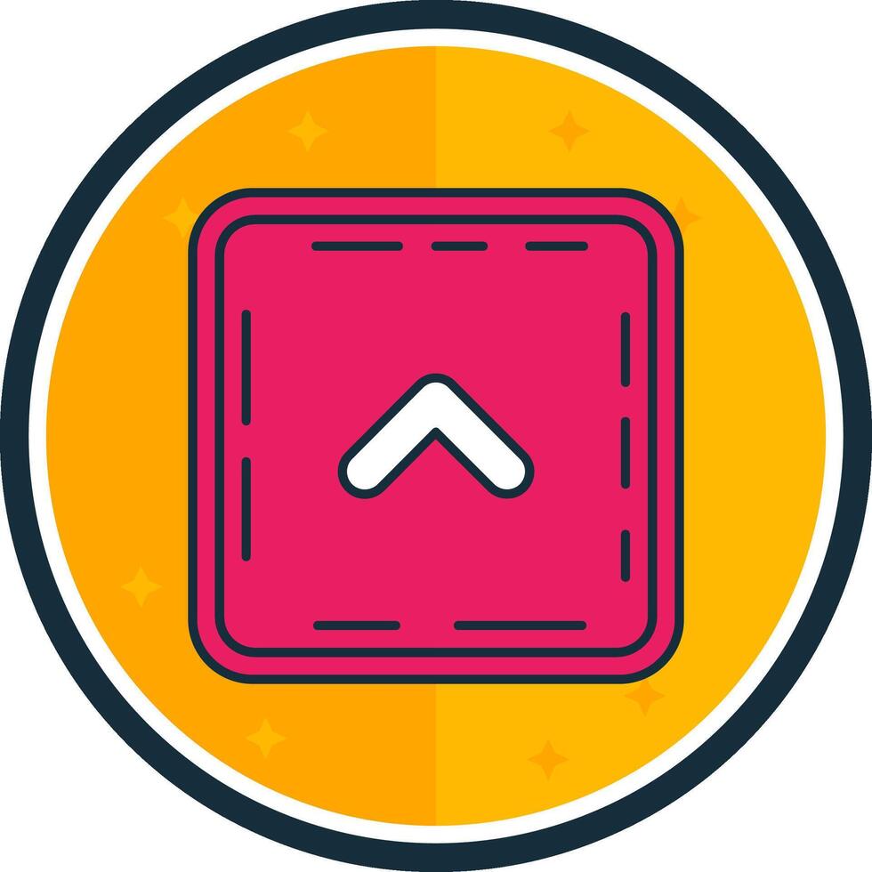 Chevron filled verse Icon vector