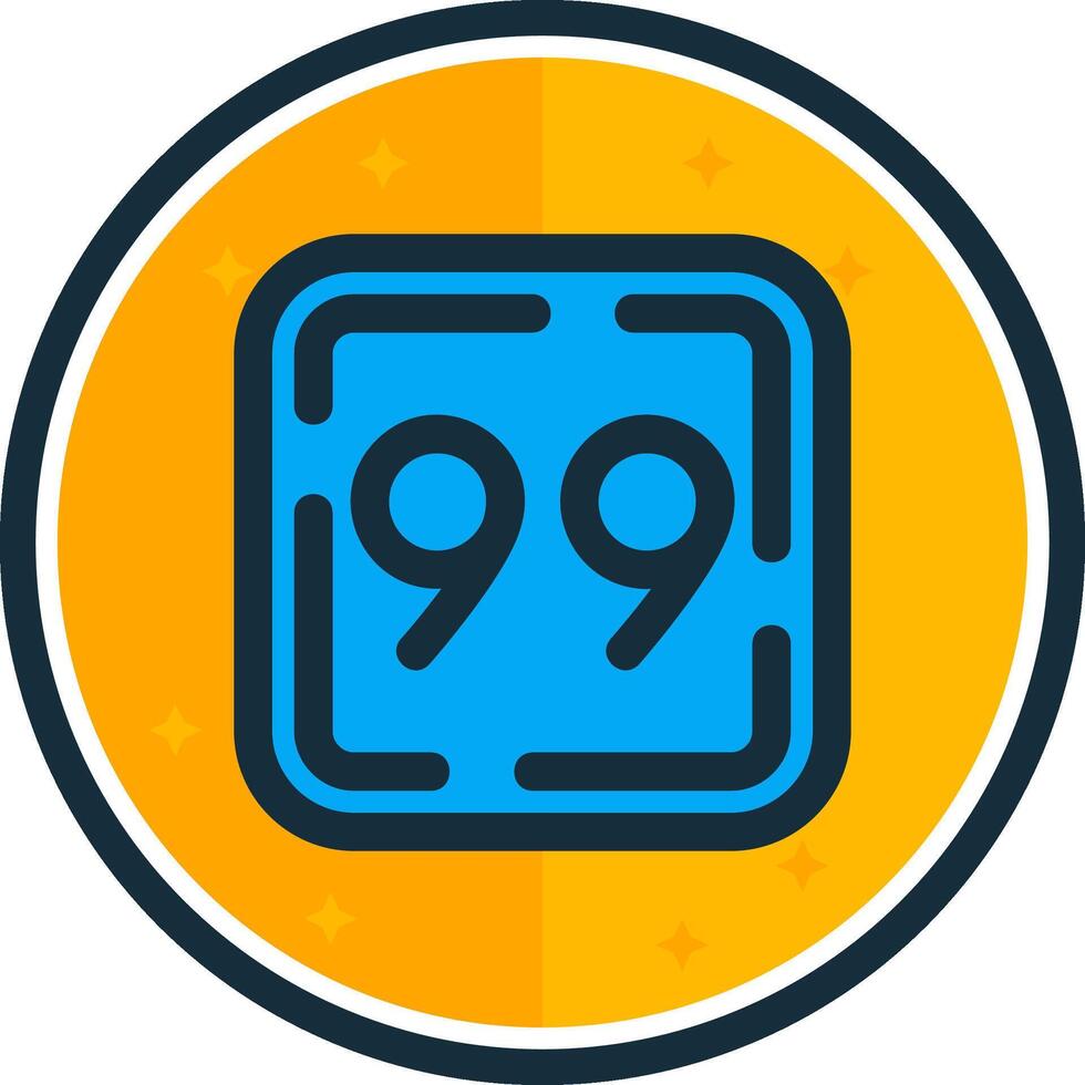 Ninety Nine filled verse Icon vector