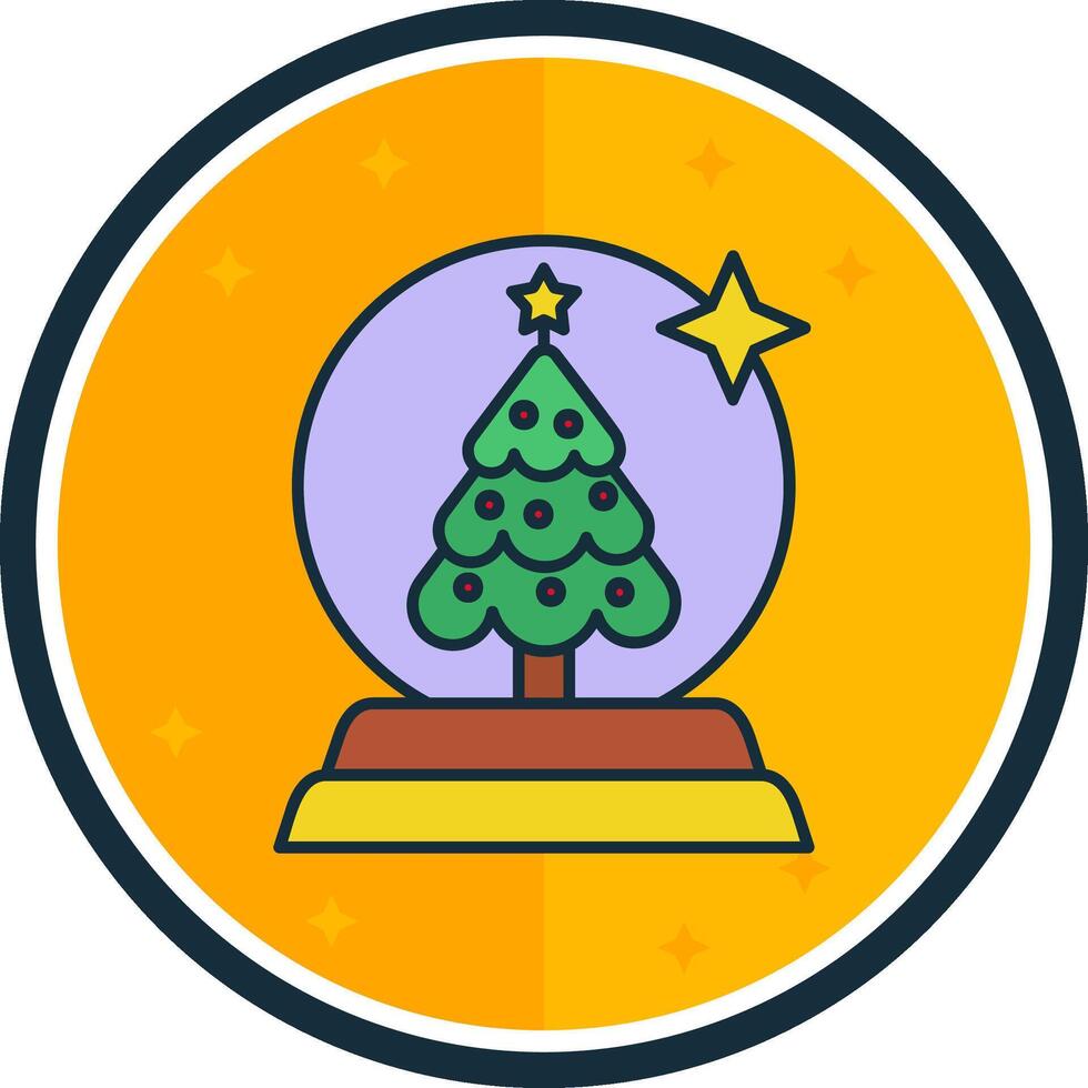 Snow globe filled verse Icon vector