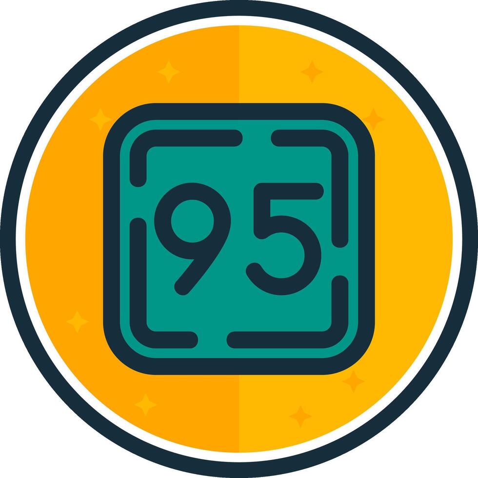 Ninety Five filled verse Icon vector