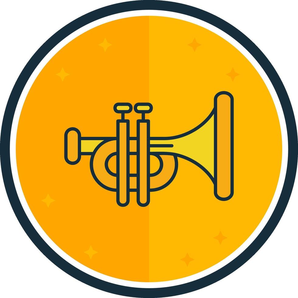 Trumpet filled verse Icon vector
