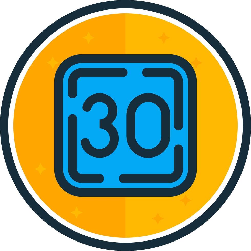 Thirty filled verse Icon vector