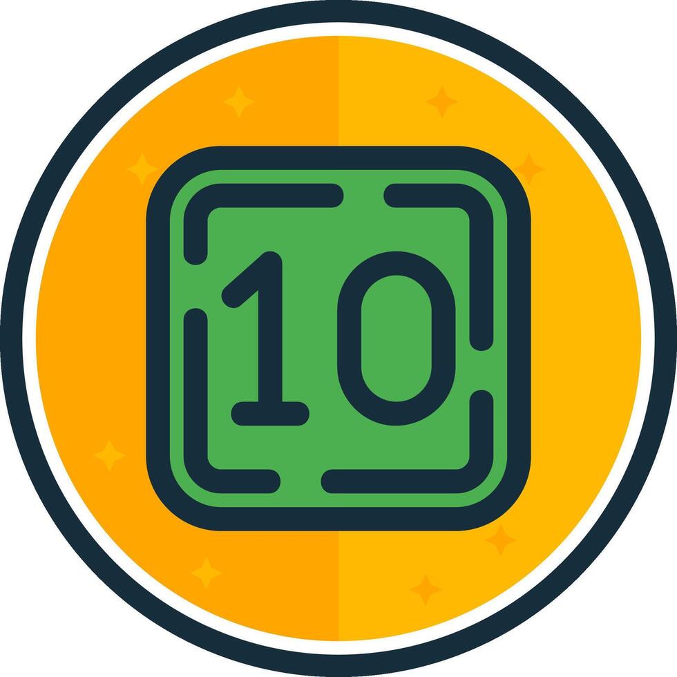 Ten filled verse Icon vector