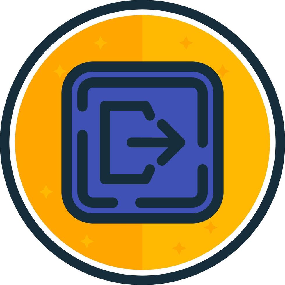 Logout filled verse Icon vector