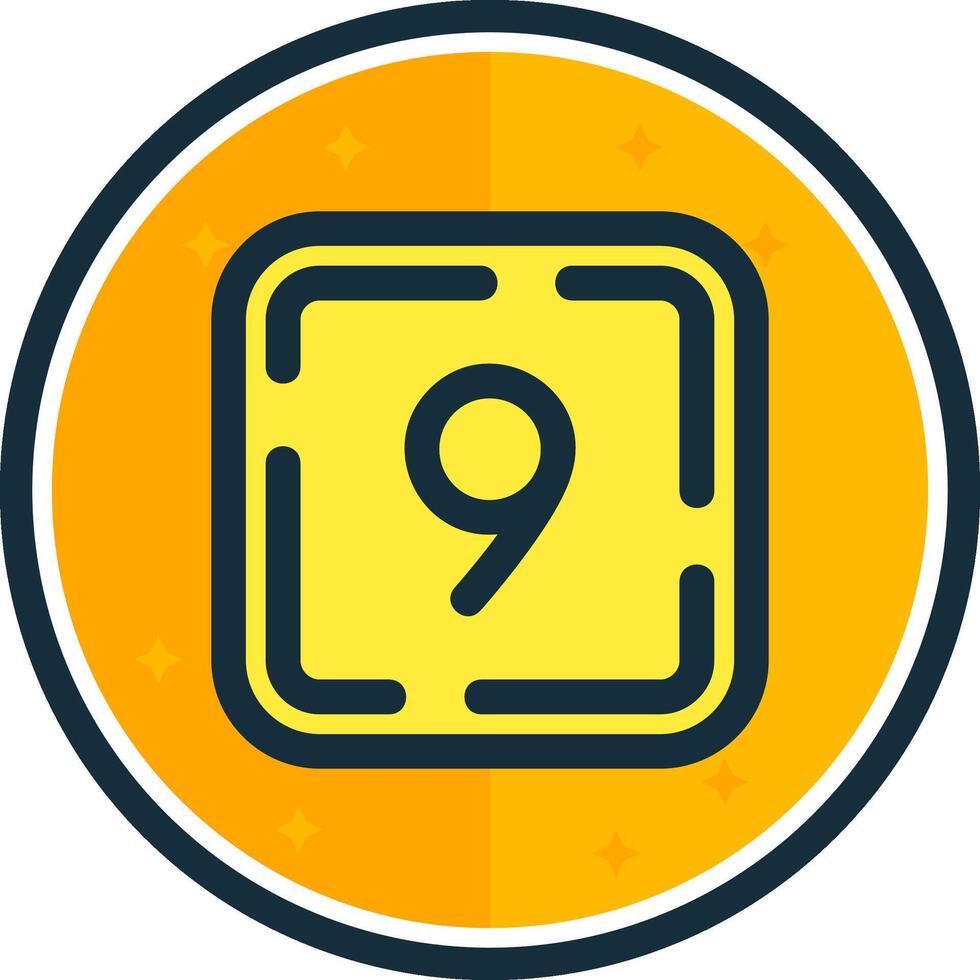 Nine filled verse Icon vector
