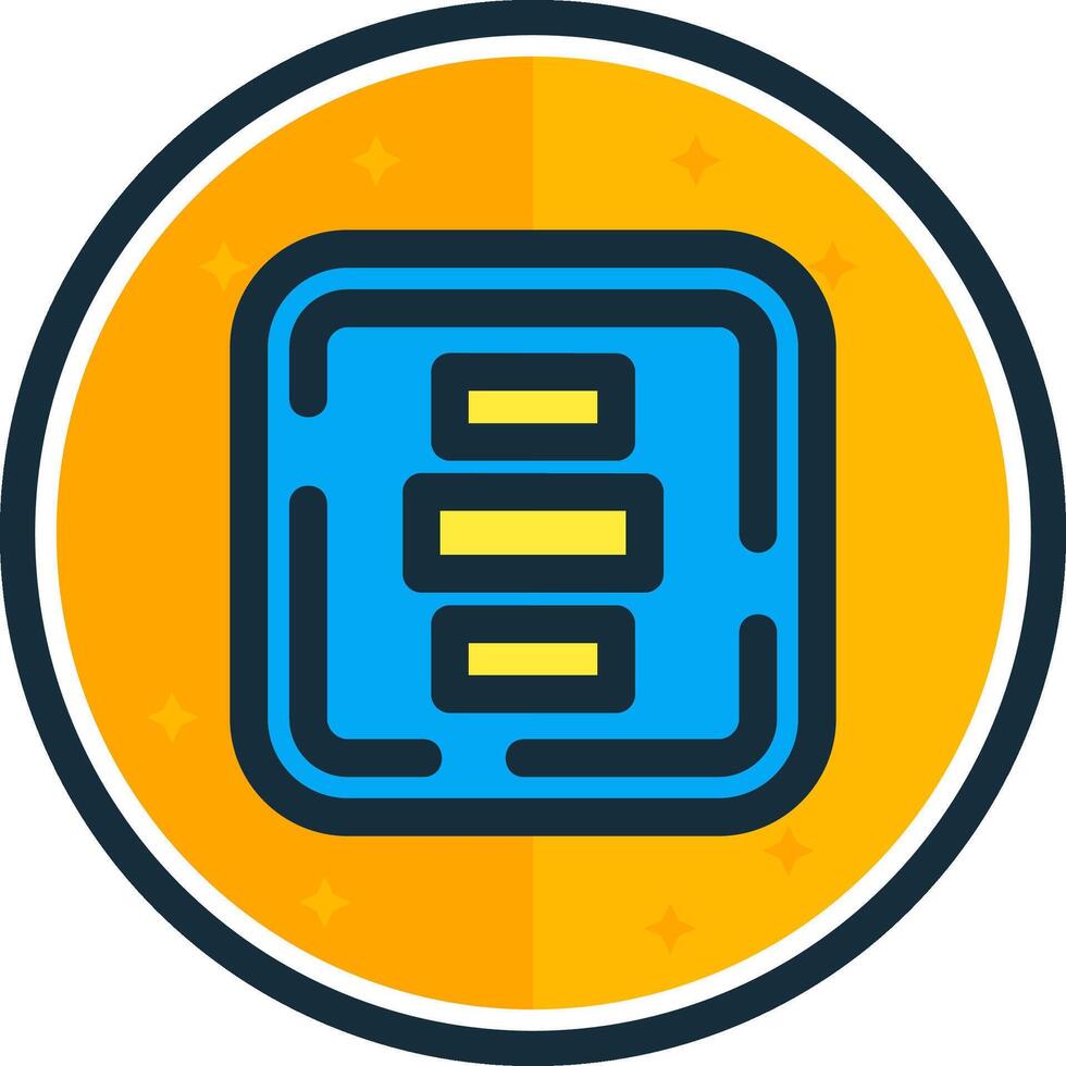 Horizontal Alignment filled verse Icon vector