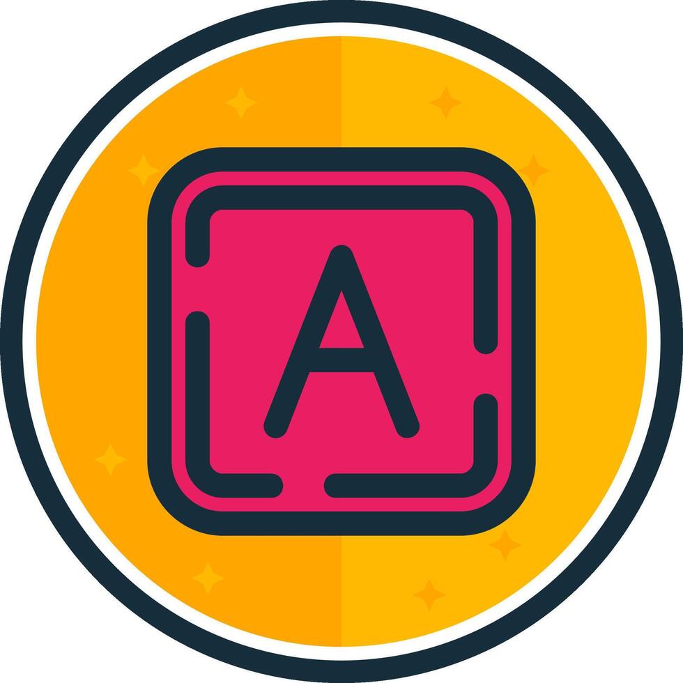 Letter a filled verse Icon vector