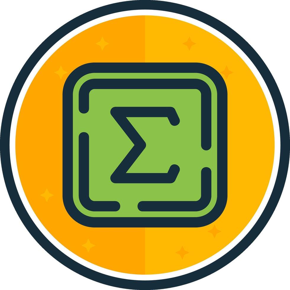 Summation filled verse Icon vector
