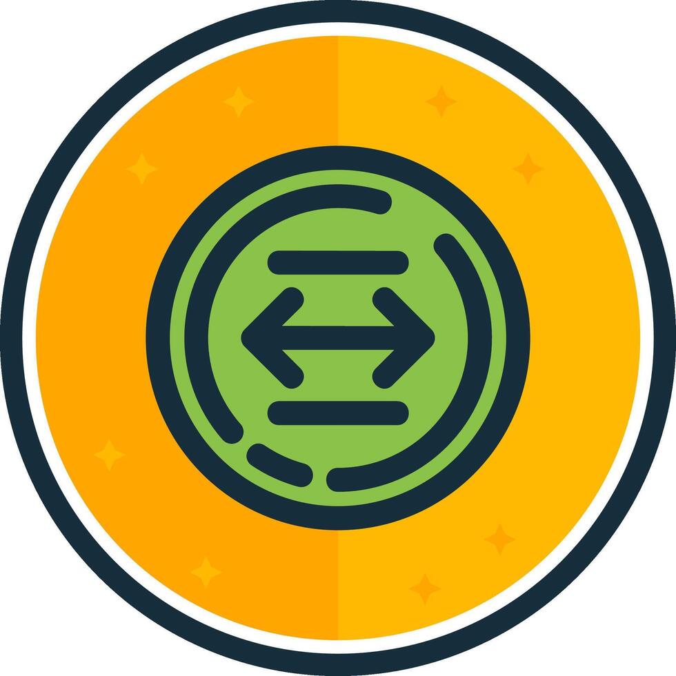 Left and right arrow filled verse Icon vector