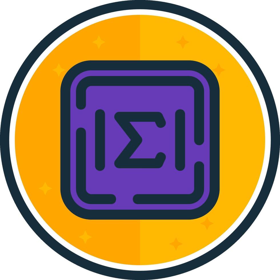 Summation filled verse Icon vector