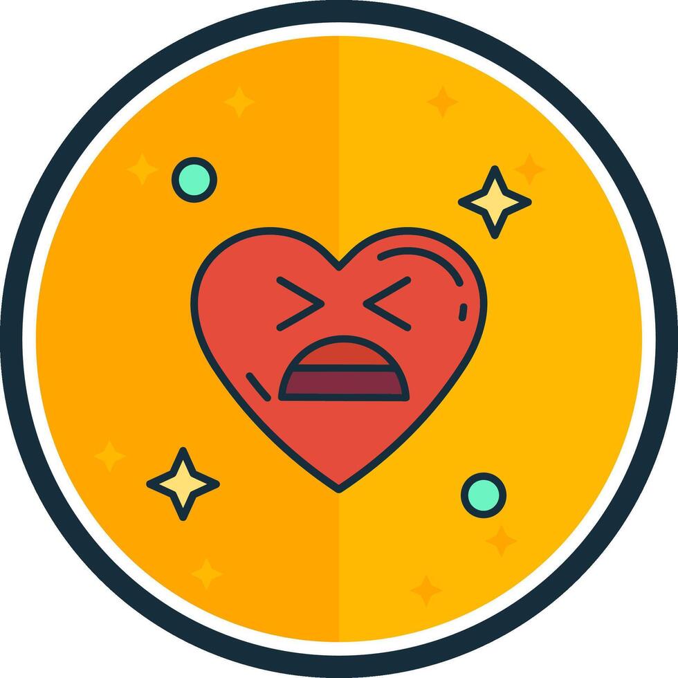 Anguish filled verse Icon vector