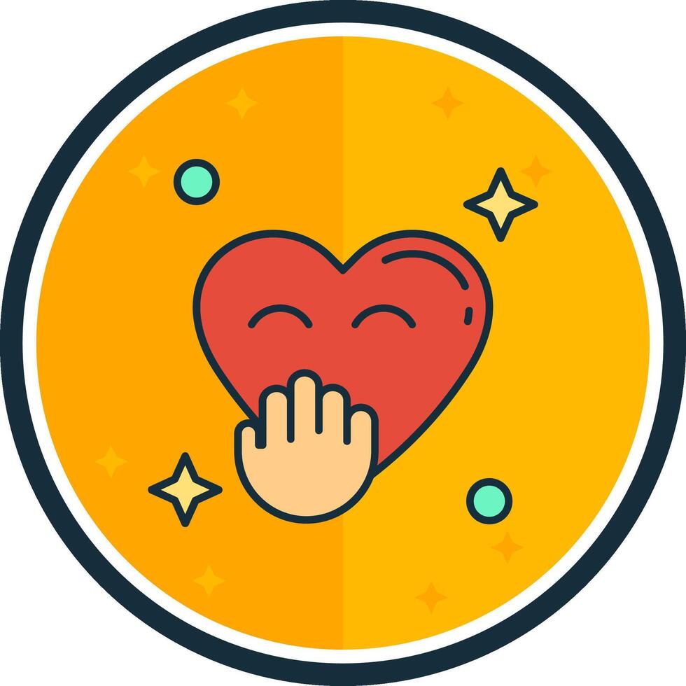 Blush filled verse Icon vector