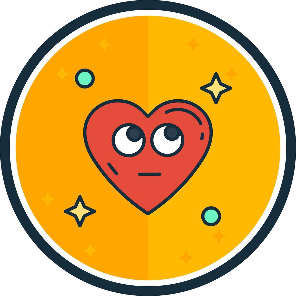 Rolling eyes filled verse Icon vector