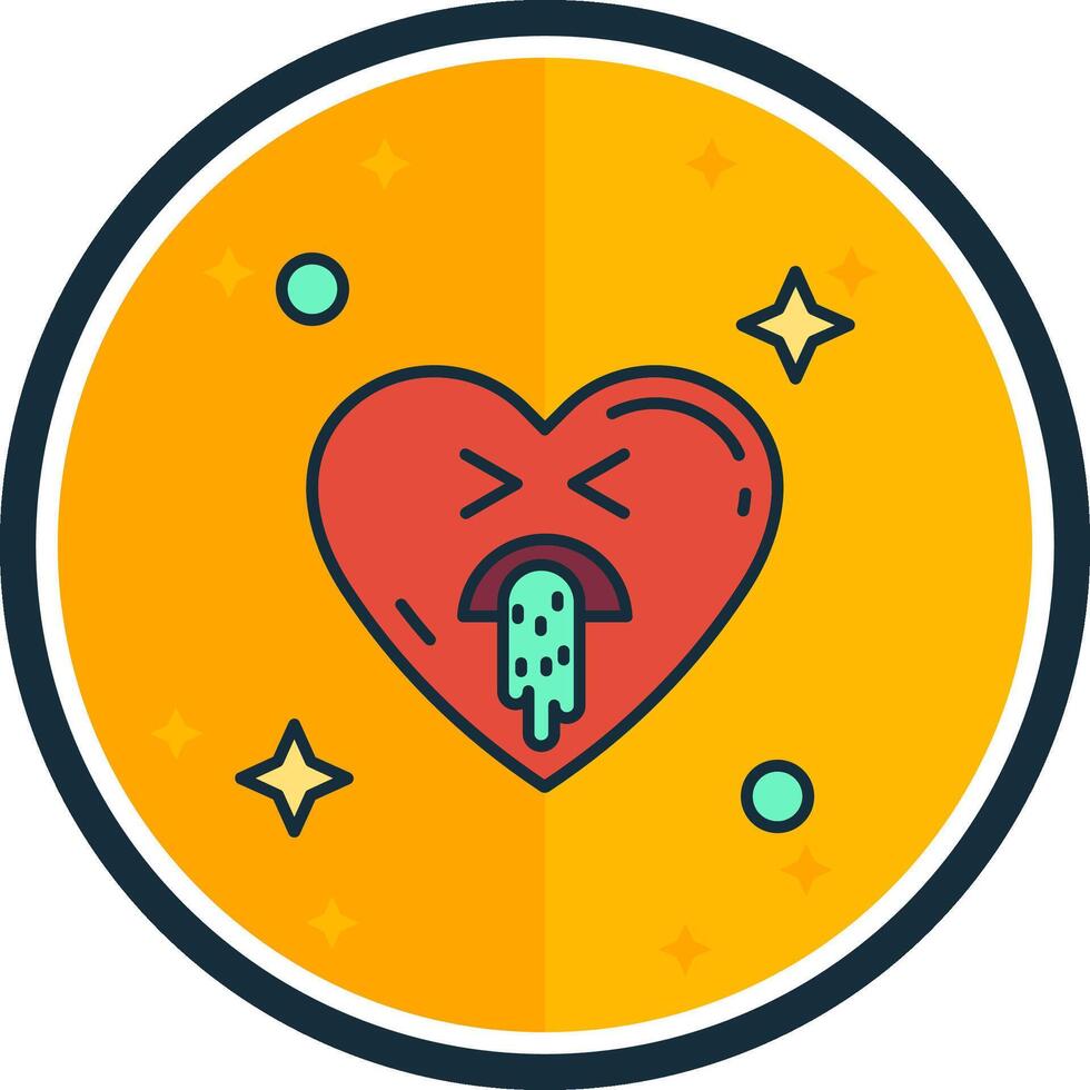 Vomit filled verse Icon vector