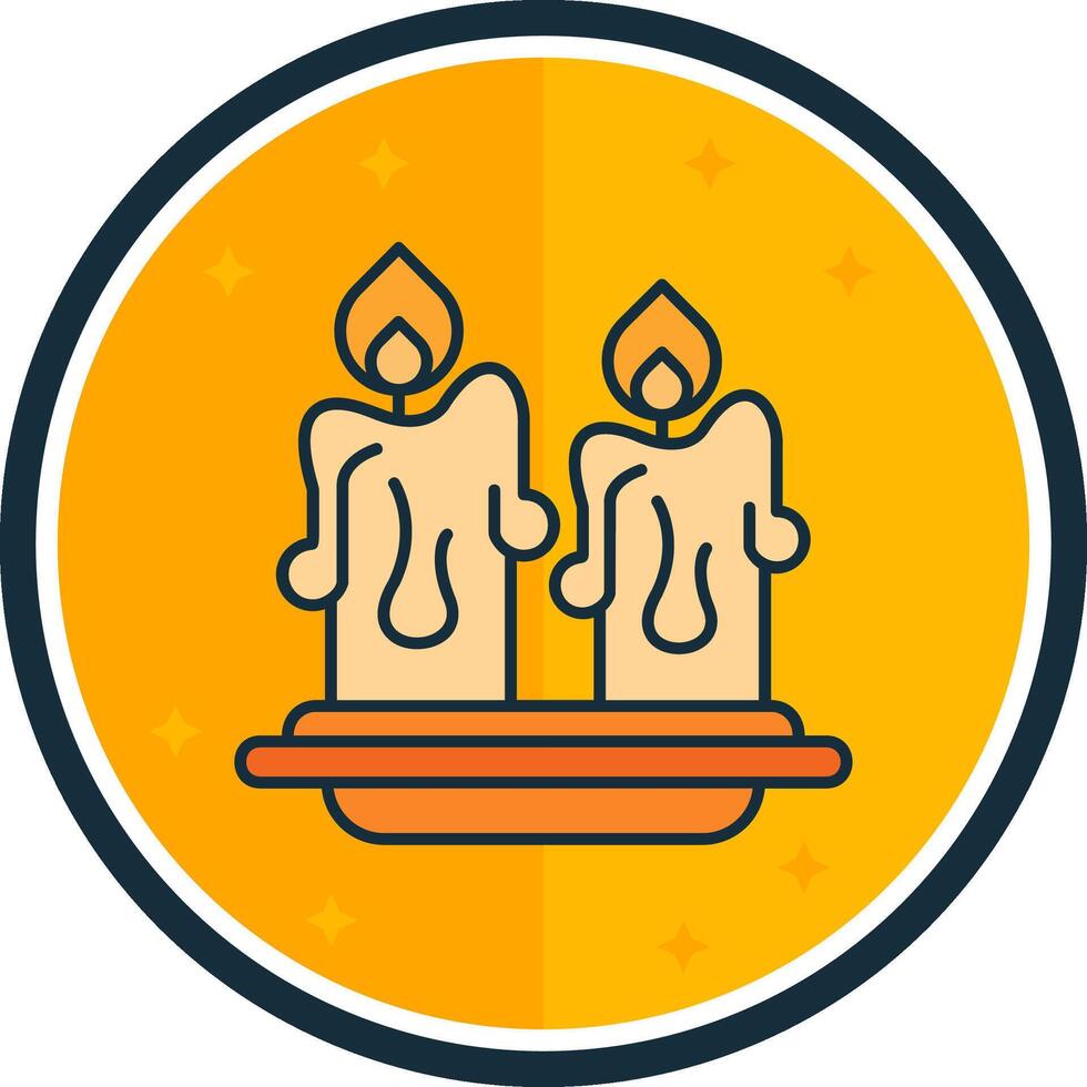 velas lleno verso icono vector