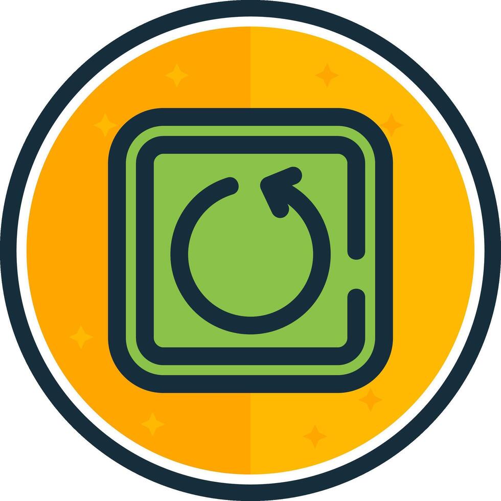 Undo filled verse Icon vector