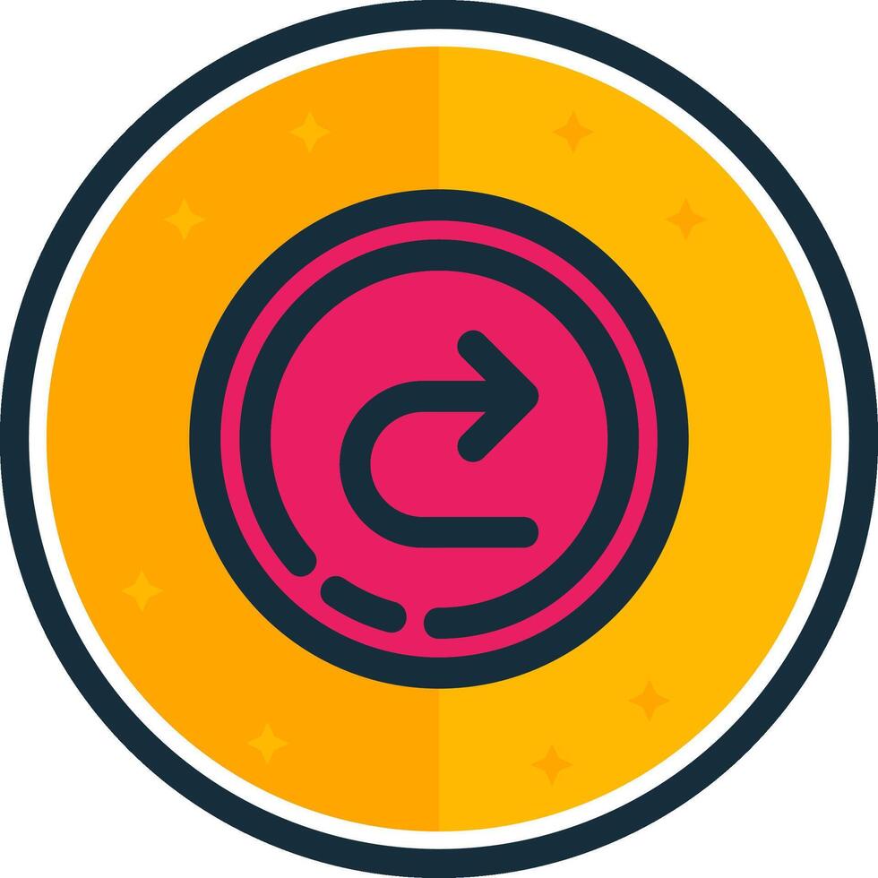 Forward filled verse Icon vector