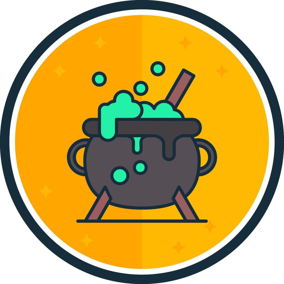 Cauldron filled verse Icon vector