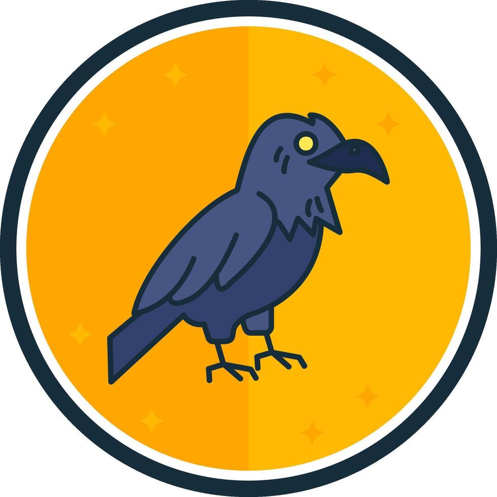 Raven filled verse Icon vector
