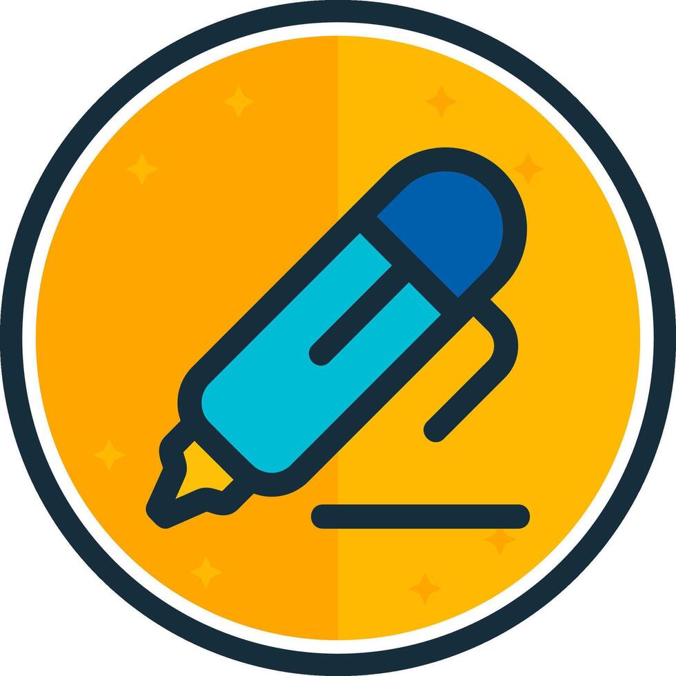 Pen 2 filled verse Icon vector