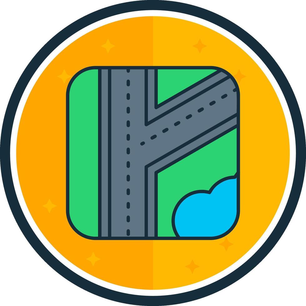 Road filled verse Icon vector