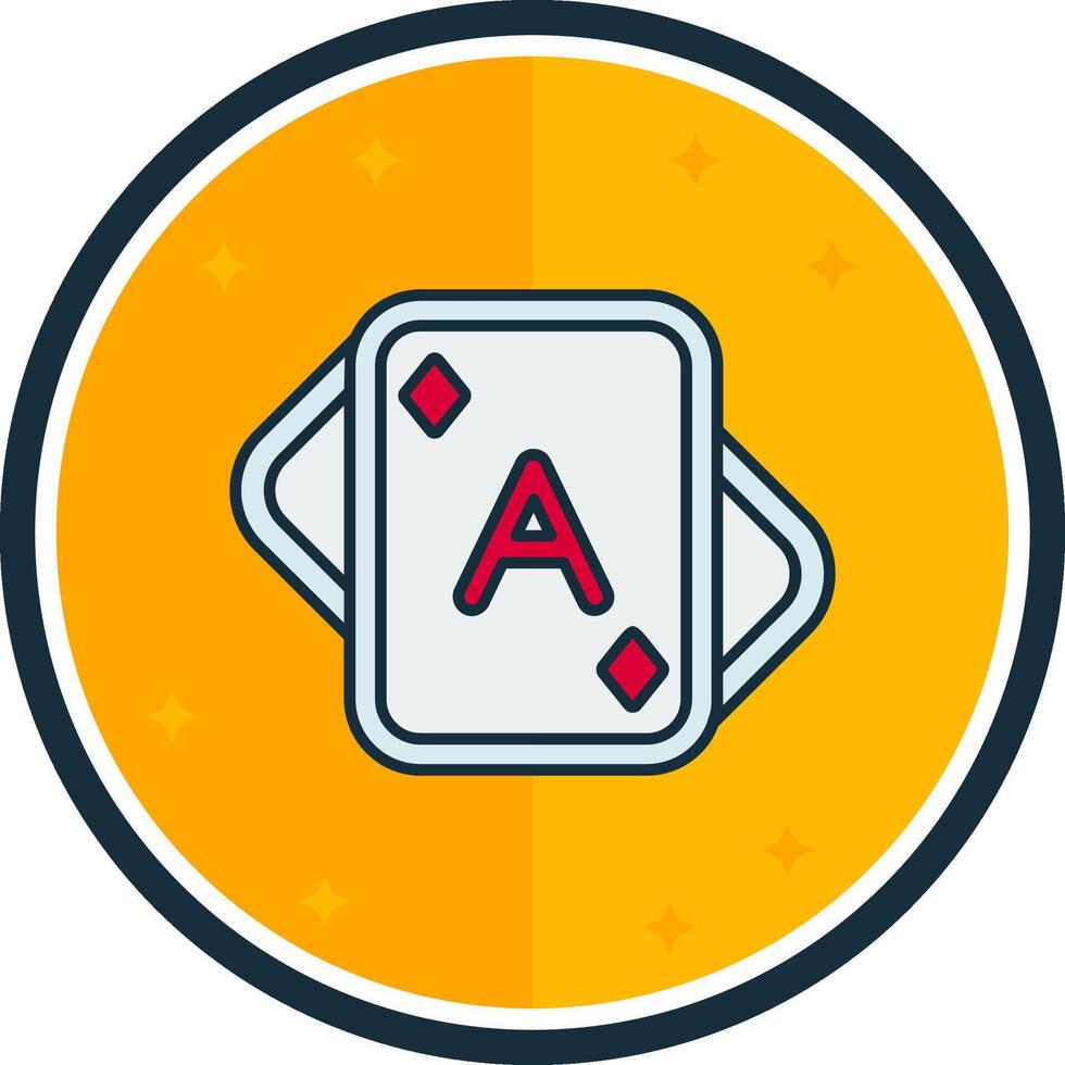 Aces filled verse Icon vector