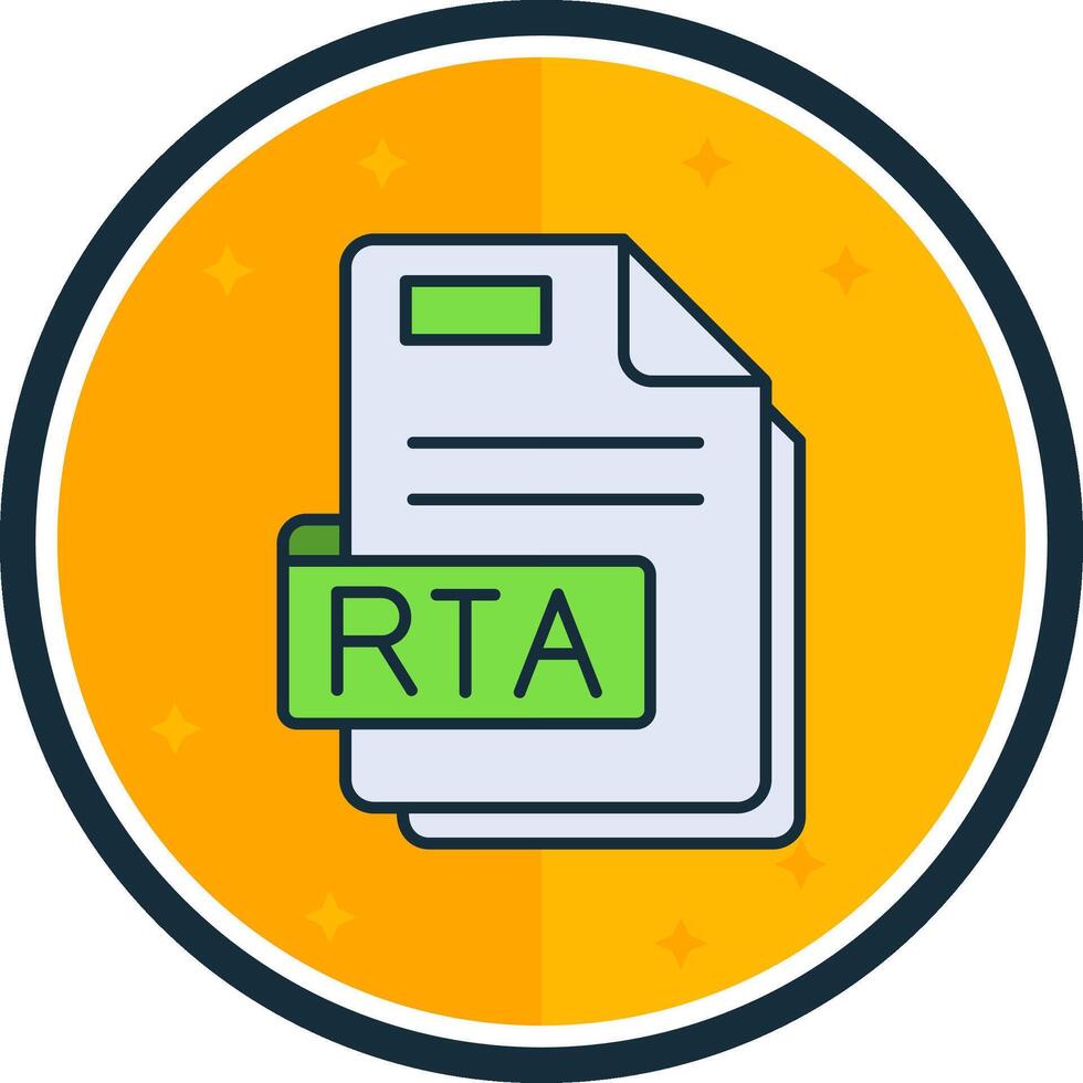 Rta filled verse Icon vector