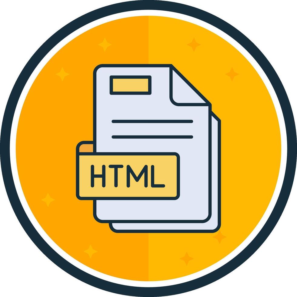 Html filled verse Icon vector