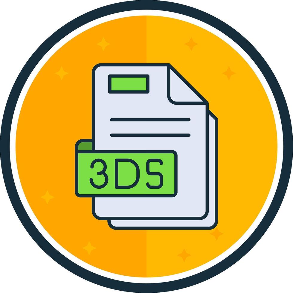 3ds filled verse Icon vector