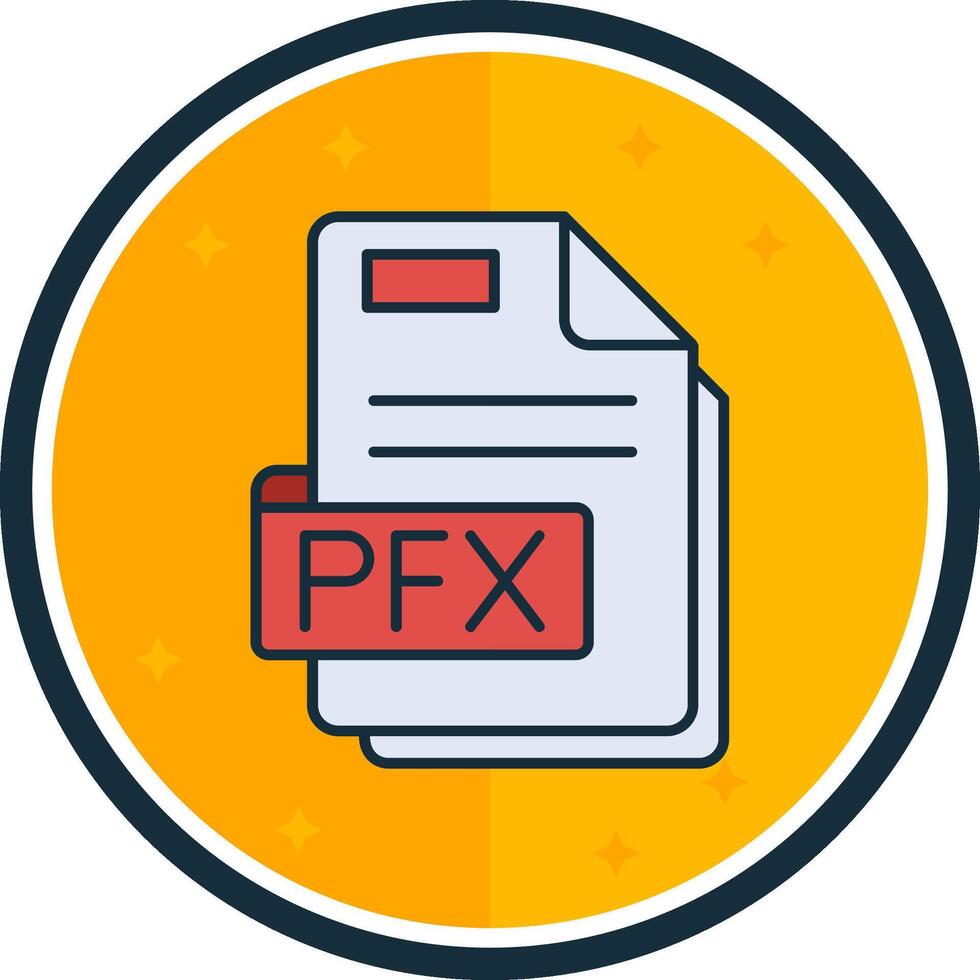 Pfx filled verse Icon vector