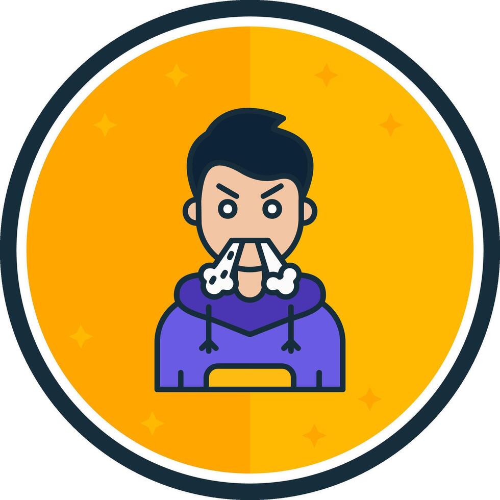 Angry filled verse Icon vector