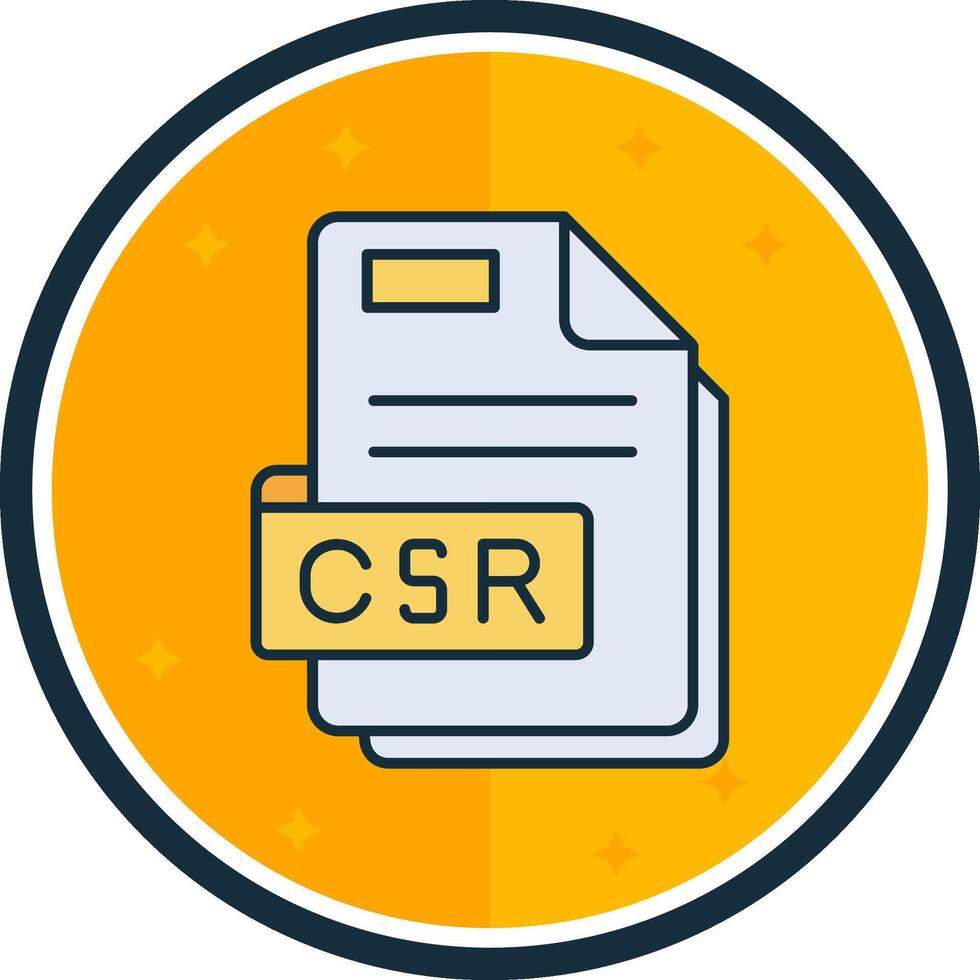 Csr filled verse Icon vector