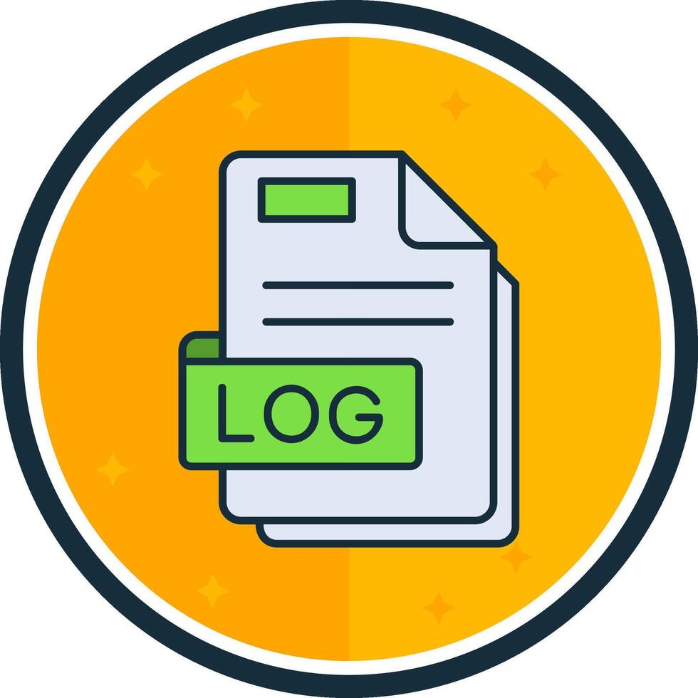 Log filled verse Icon vector