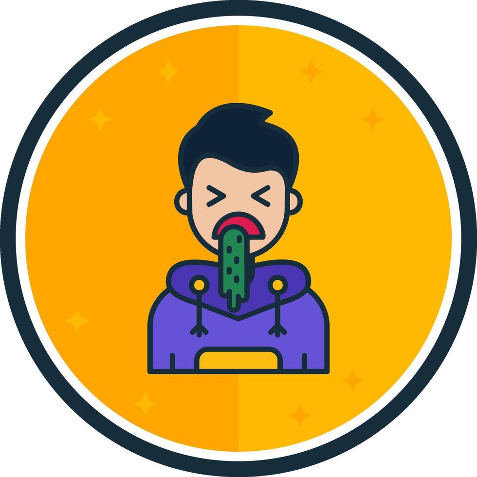 Vomit filled verse Icon vector