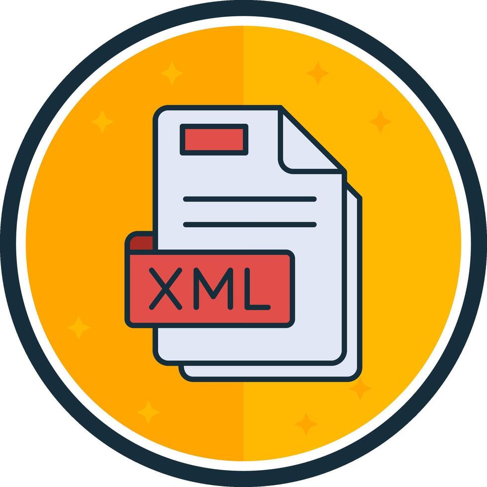 Xml filled verse Icon vector