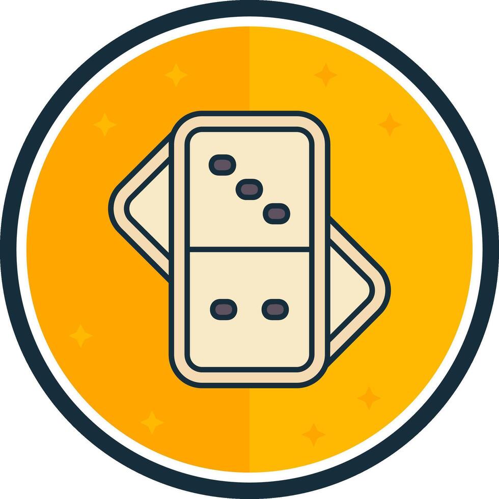 Domino filled verse Icon vector