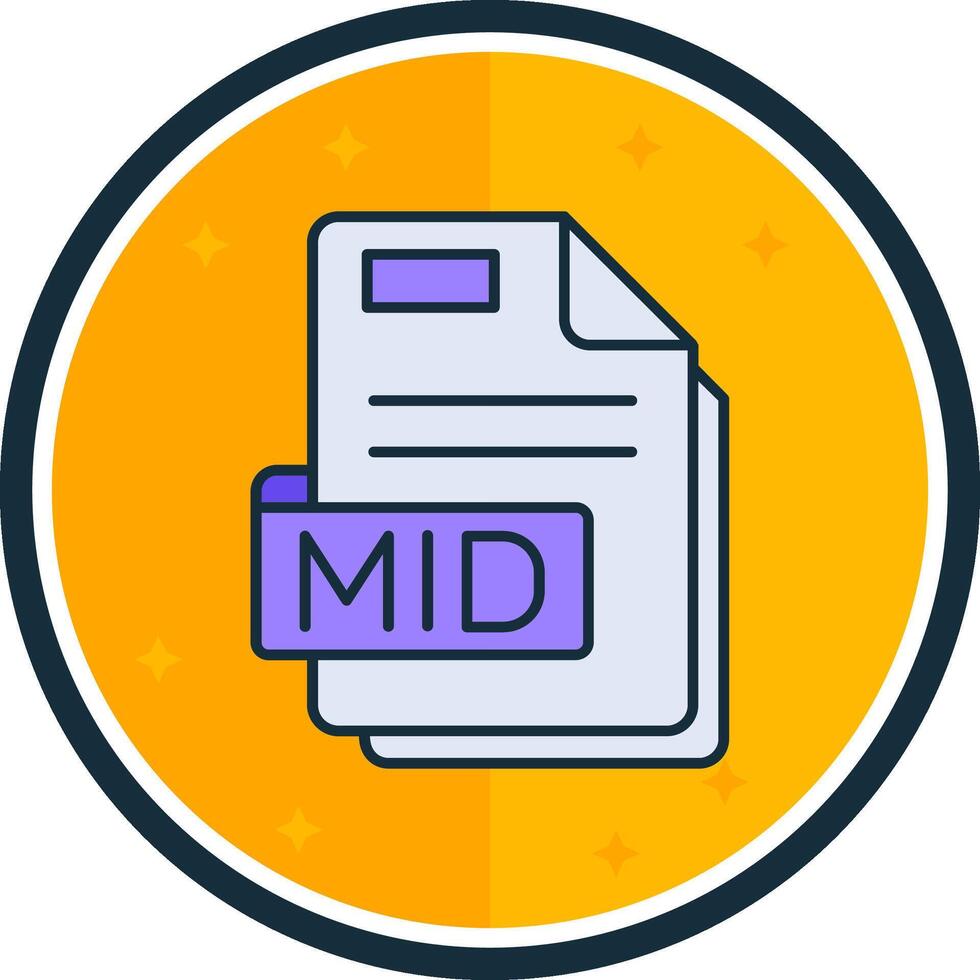 Mid filled verse Icon vector