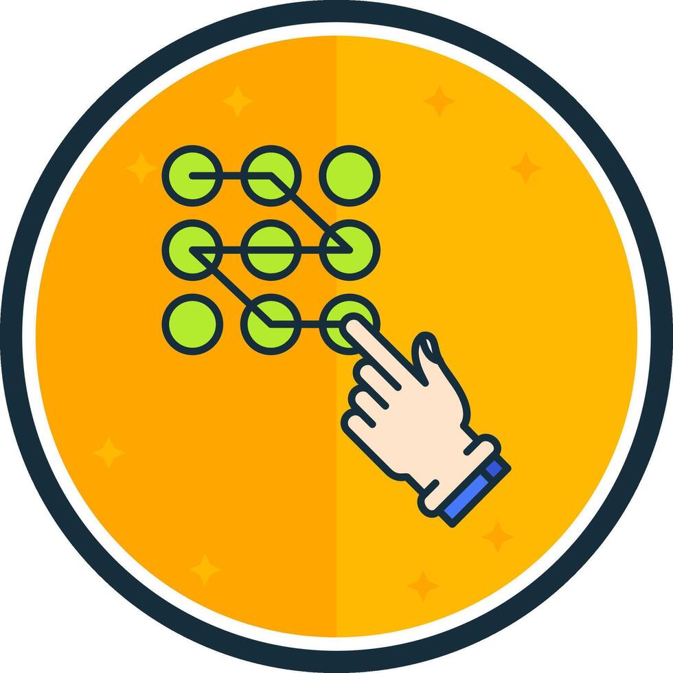 Pattern lock filled verse Icon vector