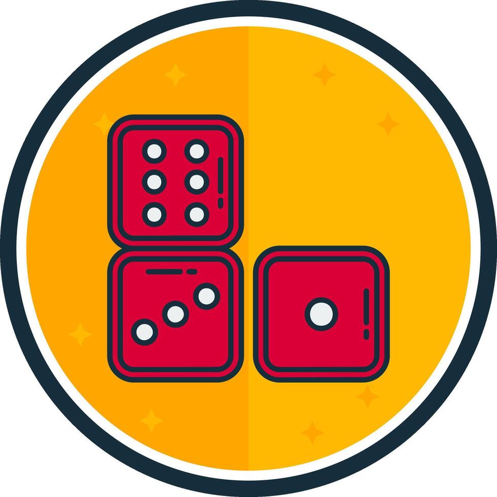 Dices filled verse Icon vector