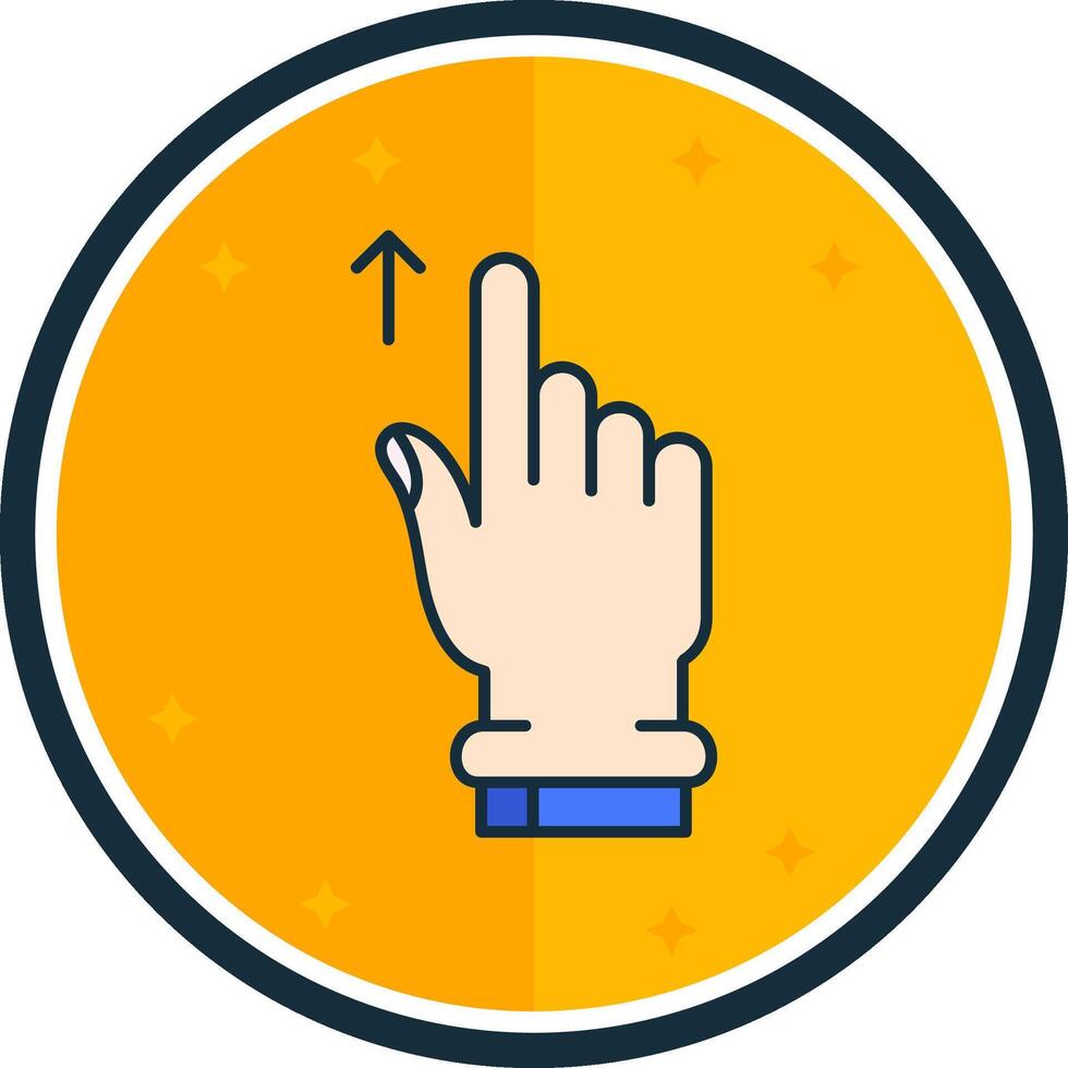 Swipe Up filled verse Icon vector
