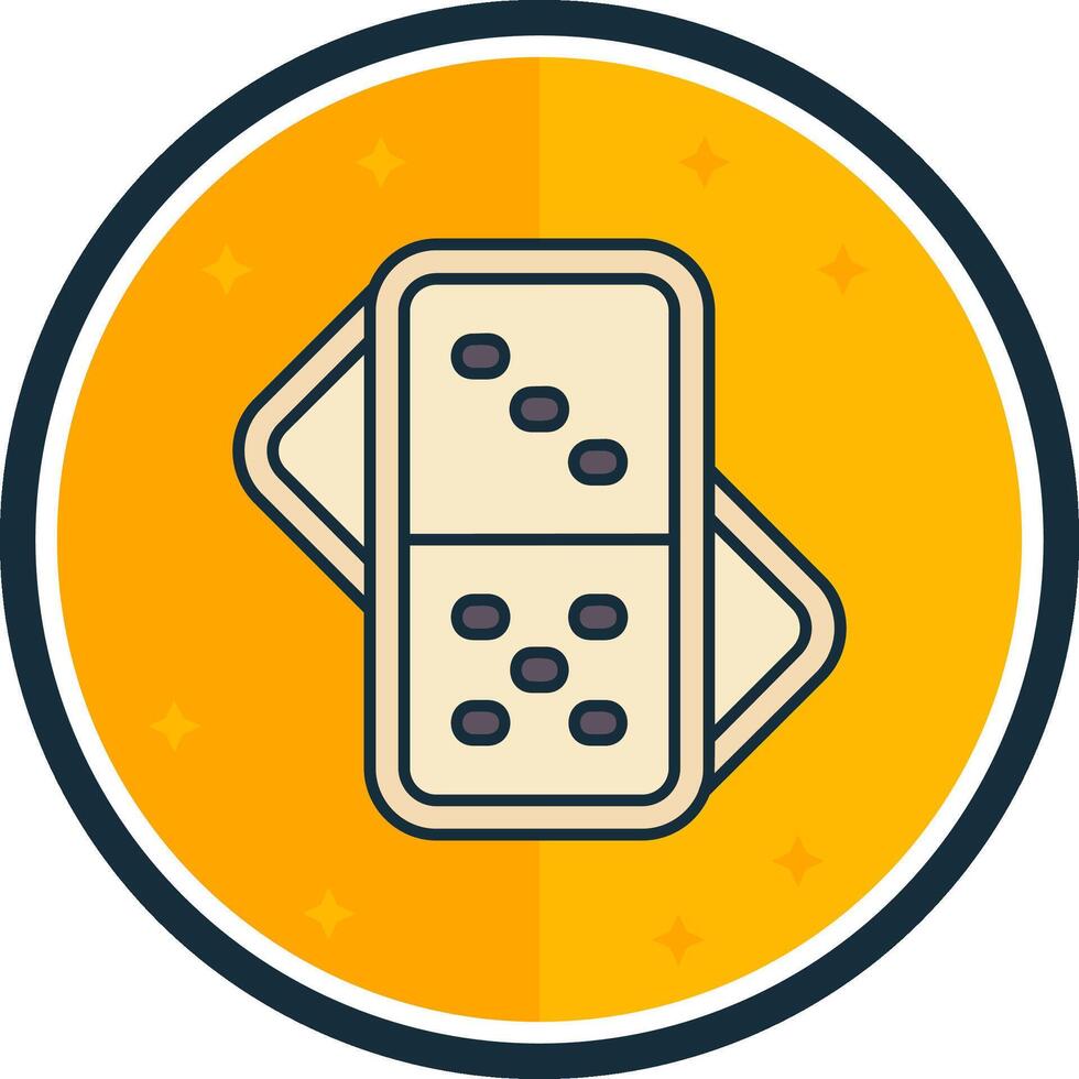 Domino filled verse Icon vector