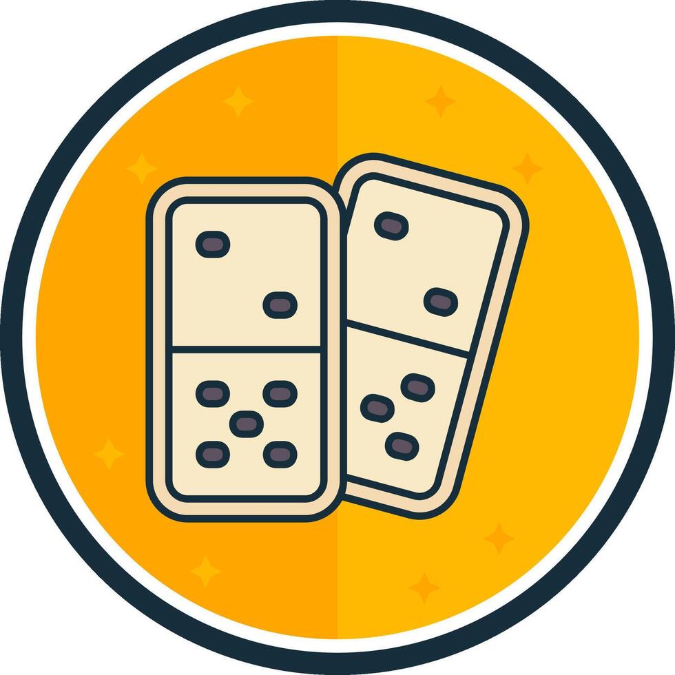 Domino filled verse Icon vector