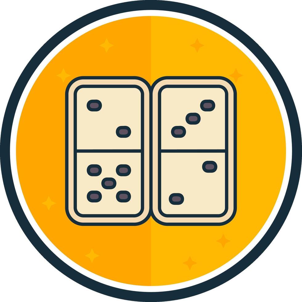 Domino filled verse Icon vector