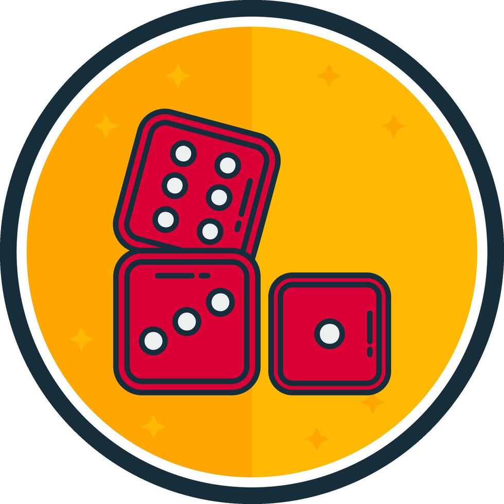 Dices filled verse Icon vector