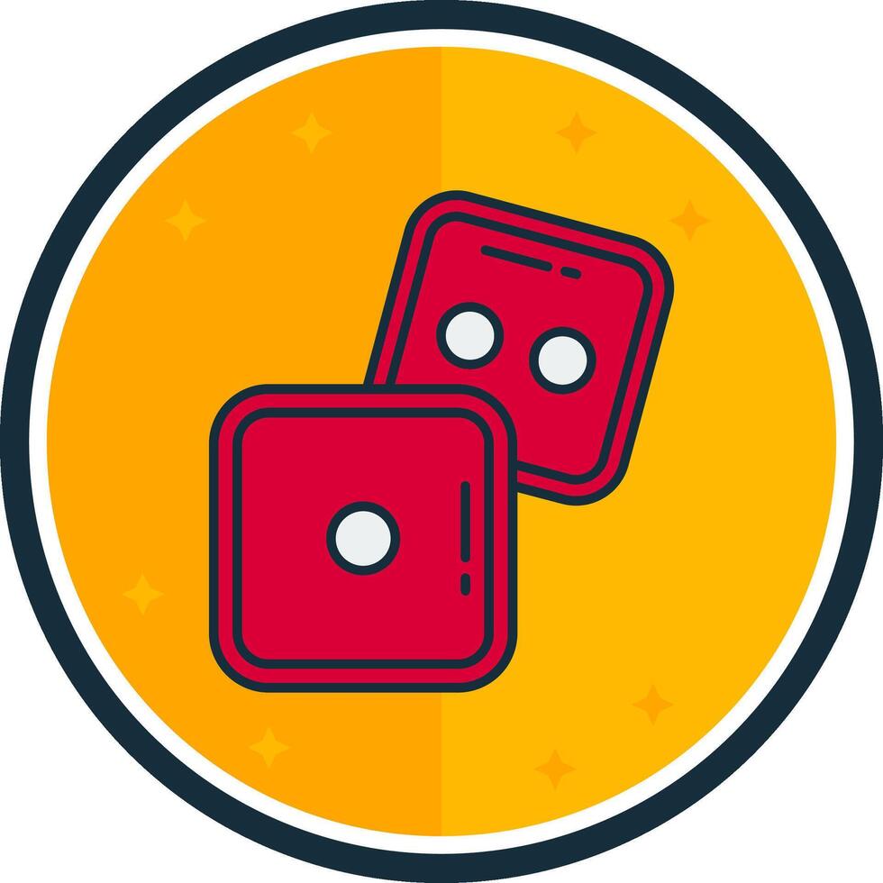 Dice filled verse Icon vector