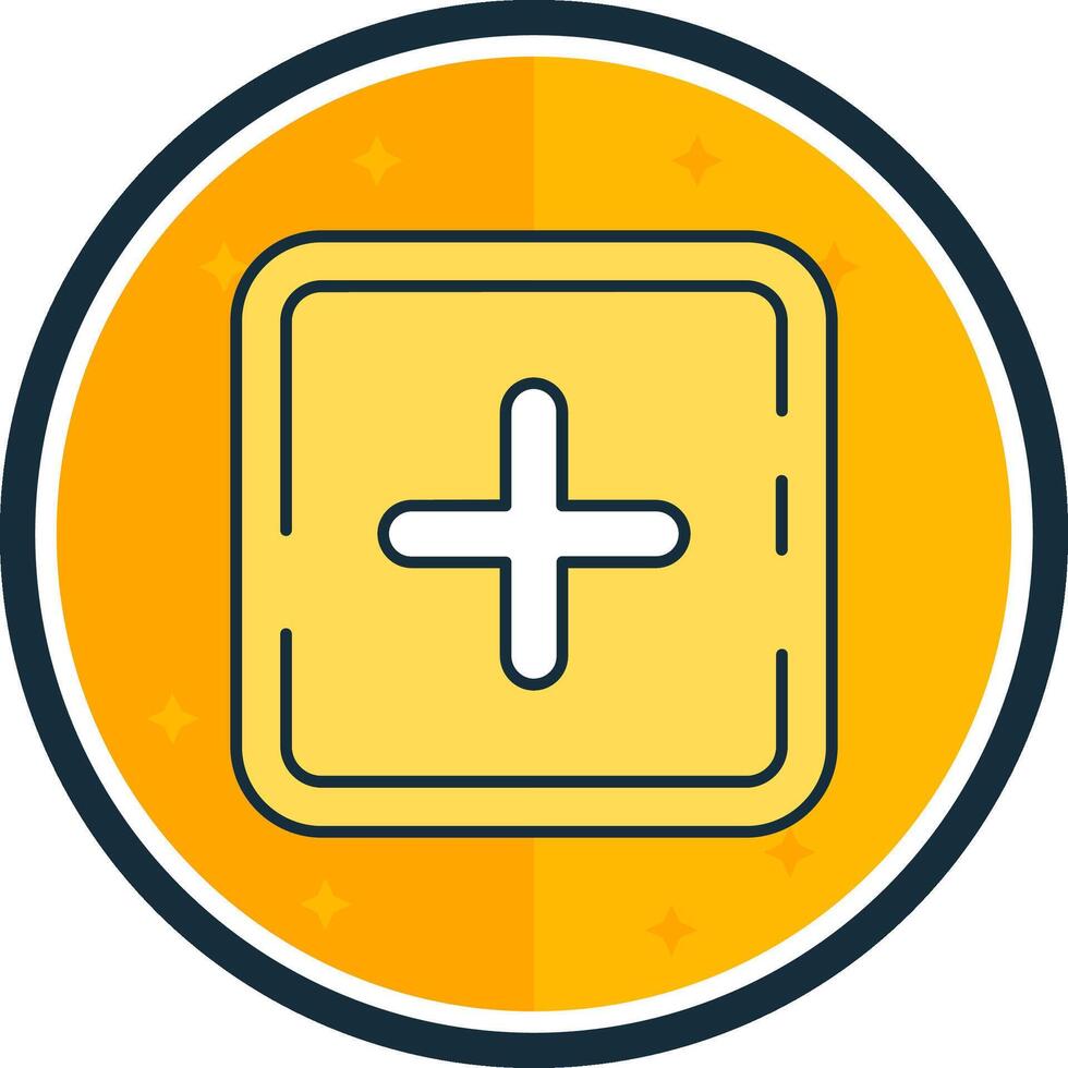 Plus filled verse Icon vector